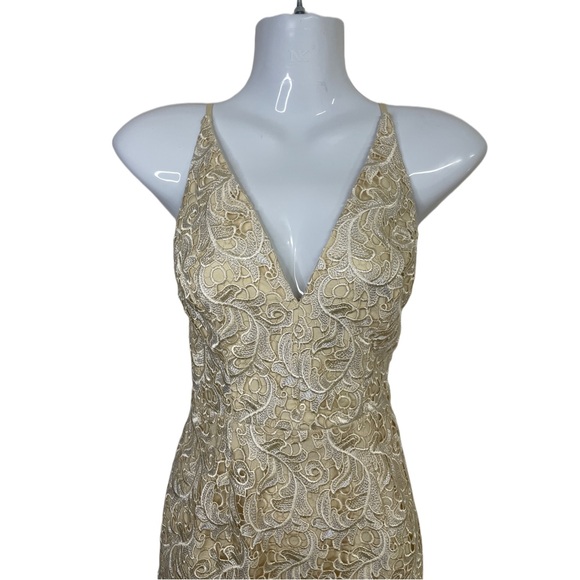 Dress the Population Cream Lace Overlay XS Dress - Picture 3 of 6